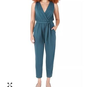 Teal Sleeveless Jumpsuit